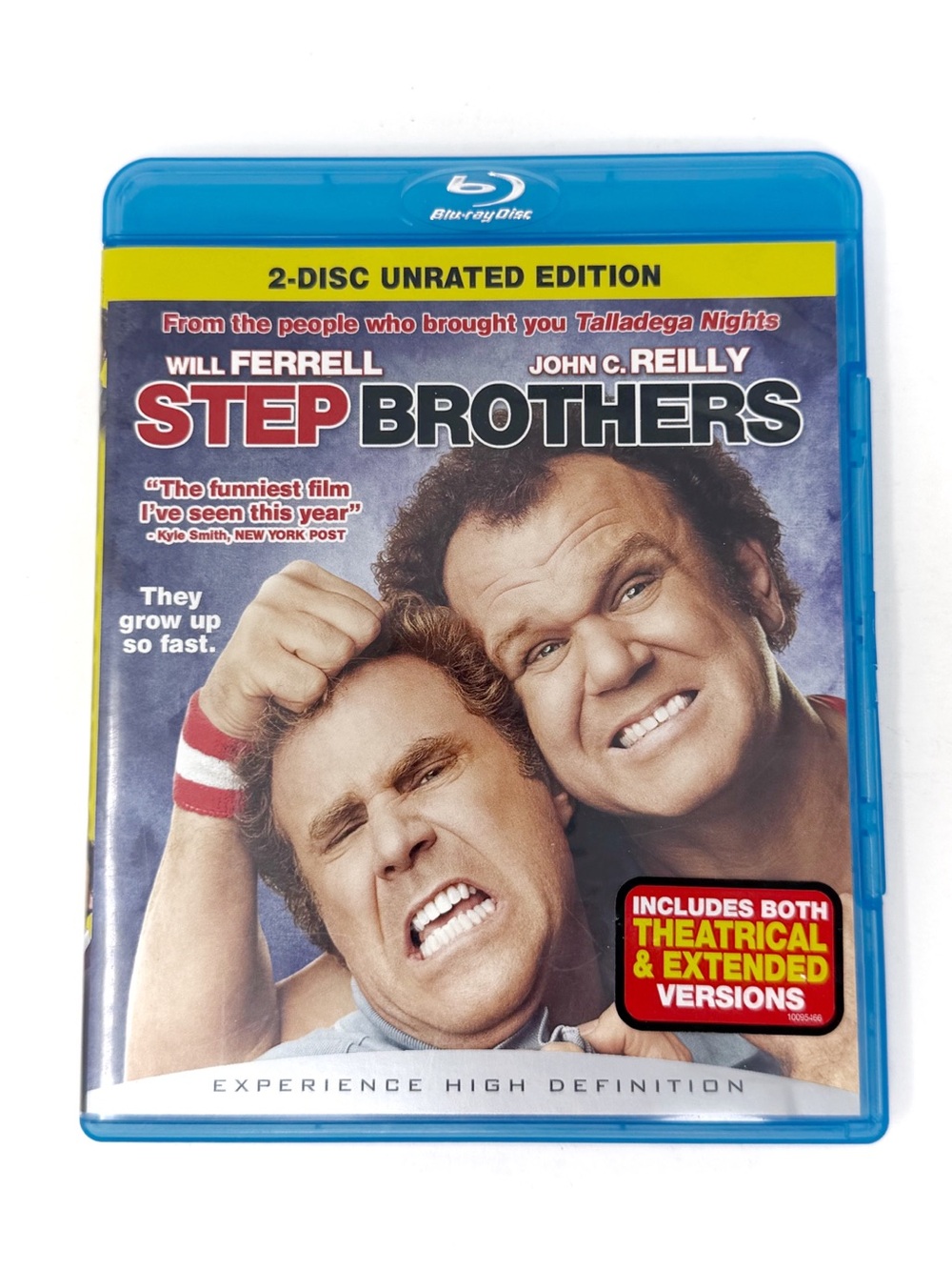 Step Brothers Blu-ray 2 Disc Unrated Will Ferrell Comedy Blue and Yellow